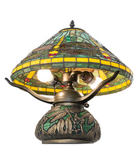 16" High Tiffany Dragonfly Table Lamp Bedside Nightstand Reading Desk Table Light by Meyda