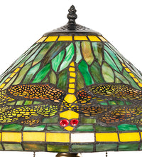 16" High Tiffany Dragonfly Table Lamp Bedside Nightstand Reading Desk Table Light by Meyda
