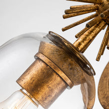 Staring 2 Light Sconce in Gold Leaf Wall Lamp Home Decor by Lucas McKearn