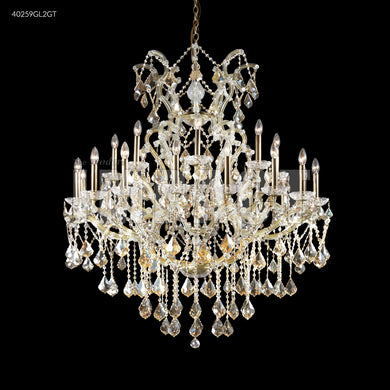 Maria Theresa 24 Light Large Entry Crystal Chandelier Gold Finish Ceiling Light by James R. Moder