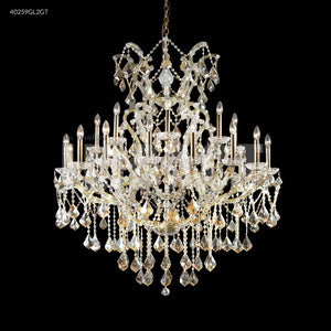 Maria Theresa 24 Light Large Entry Crystal Chandelier Gold Finish Ceiling Light by James R. Moder