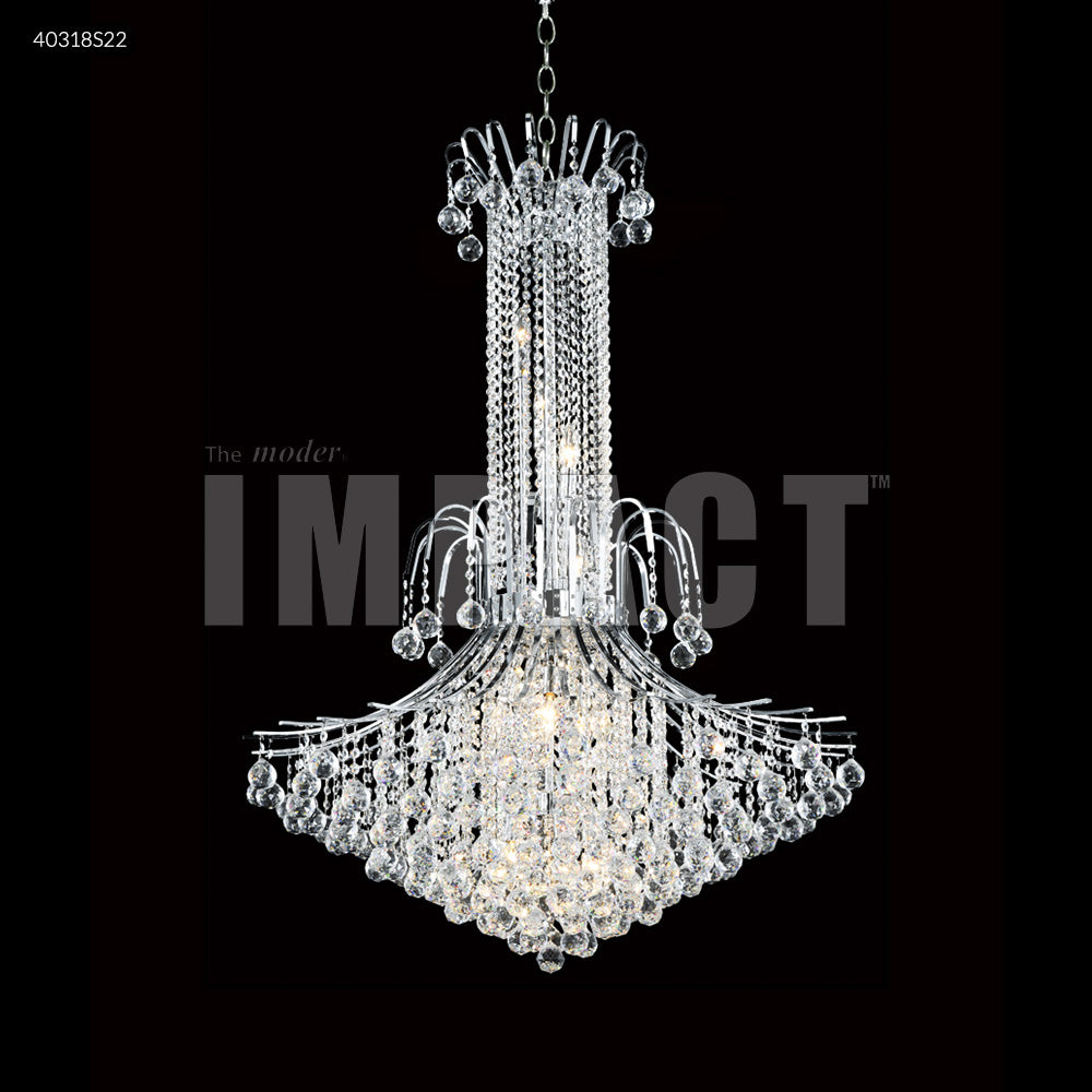 New Cascade Entry Crystal Chandelier Ceiling Light by James R. Moder