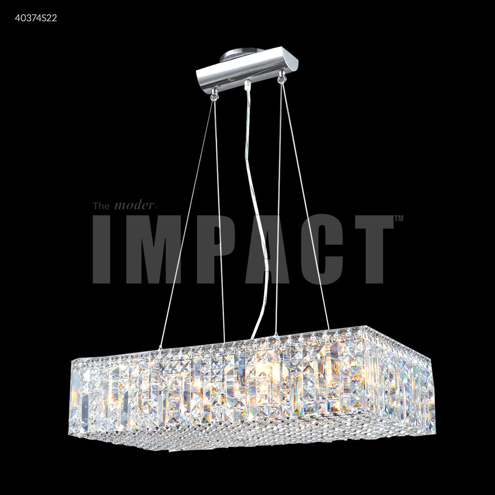 Contemporary Crystal Chandelier Ceiling Light by James R. Moder