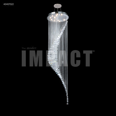 Crystal Rain Large Entry Chandelier Ceiling Light by James R. Moder