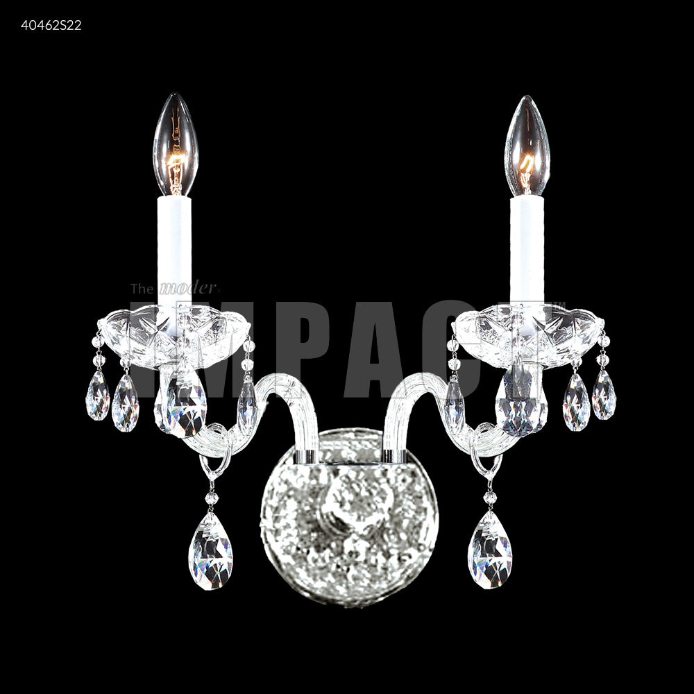 Palace Ice 2 Light Wall Sconce-Vanity Crystal Chandelier Wall Lamp Home Decor by James R. Moder