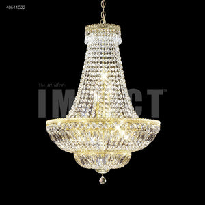 Imperial Empire 11 Light Crystal Chandelier Gold Finish Ceiling Light by James R. Moder