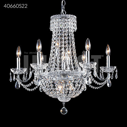 Imperial Empire 6 Light Crystal Chandelier Ceiling Light by James R. Moder