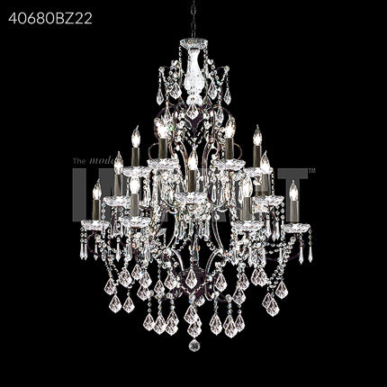 Charleston 18 Light Entry Crystal Chandelier Ceiling Light by James R. Moder