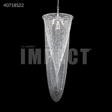 Contemporary Large Entry Crystal Chandelier Ceiling Light by James R. Moder