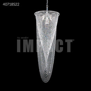 Contemporary Large Entry Crystal Chandelier Ceiling Light by James R. Moder