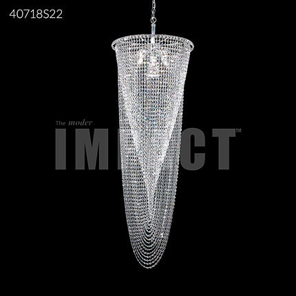 Contemporary Large Entry Crystal Chandelier Ceiling Light by James R. Moder