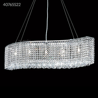Contemporary Wave 5 Light Crystal Chandelier Ceiling Light by James R. Moder