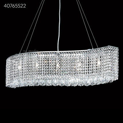 Contemporary Wave 5 Light Crystal Chandelier Ceiling Light by James R. Moder