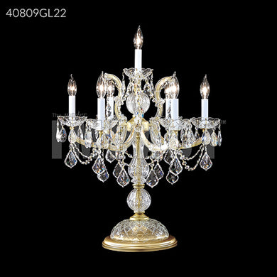 Maria Theresa 6 Light Table Lamp Crystal Chandelier Table Light by James R. Moder