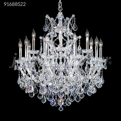 Maria Theresa Grand Collection 15 Light Crystal Chandelier Silver Finish Ceiling Light by James R. Moder