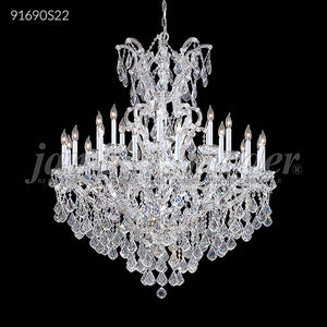 Maria Theresa Grand Collection 24 Light Large Entry Crystal Chandelier Silver Finish Ceiling Light by James R. Moder
