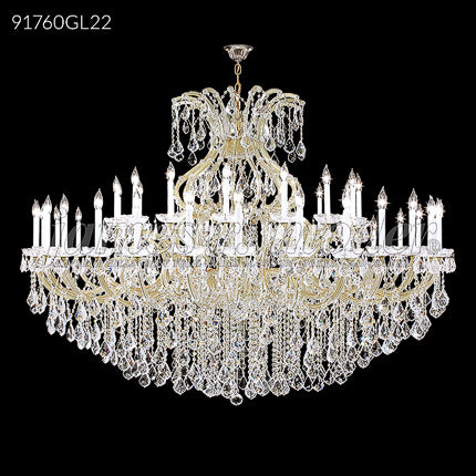Maria Theresa Grand Collection 48 Light Crystal Chandelier Gold Finish Ceiling Light by James R. Moder