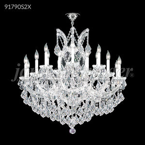 Maria Theresa Grand Collection 18 Light Crystal Chandelier Silver Finish Ceiling Light by James R. Moder