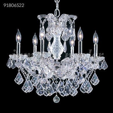 Maria Theresa Grand Collection 6 Light Crystal Chandelier Silver Finish Ceiling Light by James R. Moder