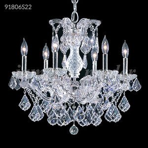 Maria Theresa Grand Collection 6 Light Crystal Chandelier Silver Finish Ceiling Light by James R. Moder