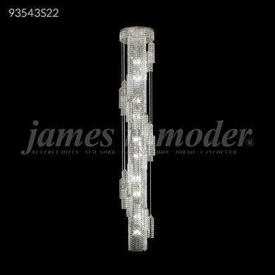 Contemporary Large Entry 30 Light Crystal Chandelier Ceiling Light by James R. Moder