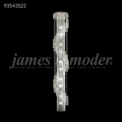 Contemporary Large Entry 30 Light Crystal Chandelier Ceiling Light by James R. Moder