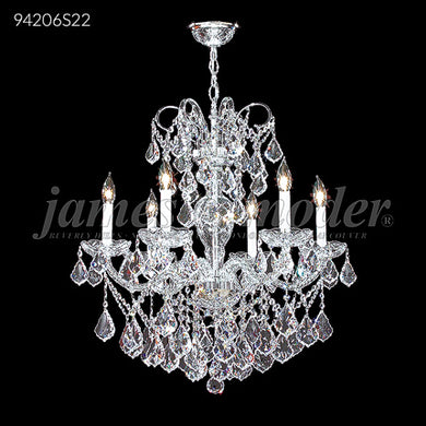 Vienna 6 Glass Light Crystal Chandelier Ceiling Light by James R. Moder