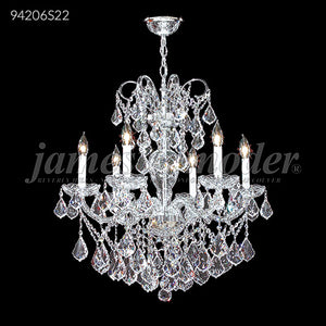 Vienna 6 Glass Light Crystal Chandelier Ceiling Light by James R. Moder