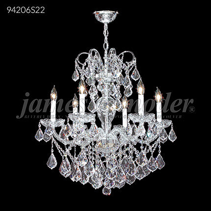 Vienna 6 Glass Light Crystal Chandelier Ceiling Light by James R. Moder