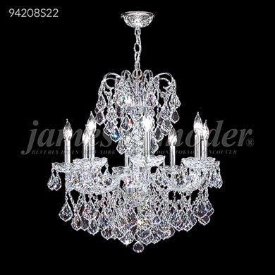 Vienna 8 Glass Light Crystal Chandelier Ceiling Light by James R. Moder