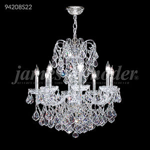 Vienna 8 Glass Light Crystal Chandelier Ceiling Light by James R. Moder