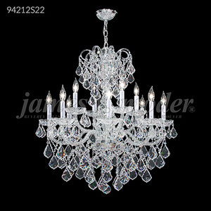 Vienna 12 Glass Light Crystal Chandelier Ceiling Light by James R. Moder