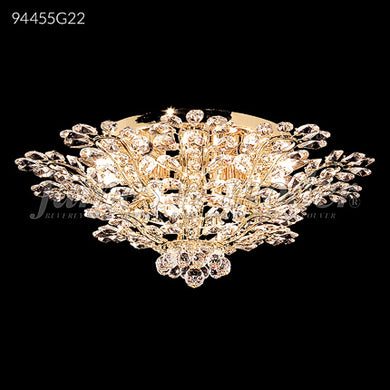 Florale Collection Flush Mount Crystal Pendant Chandelier Ceiling Light by James R. Moder