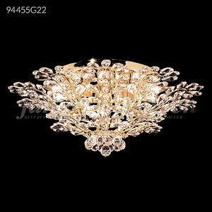 Florale Collection Flush Mount Crystal Pendant Chandelier Ceiling Light by James R. Moder