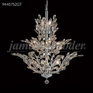 Florale Collection 13 Light Crystal Golden Teak Chandelier Ceiling Light by James R. Moder