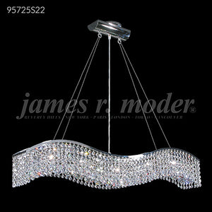 Fashionable Broadway Wave 5 Light Crystal Chandelier Ceiling Light by James R. Moder