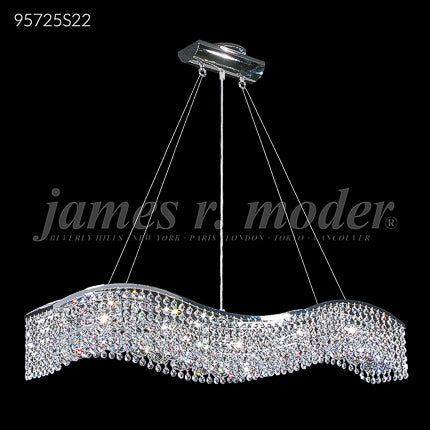 Fashionable Broadway Wave 5 Light Crystal Chandelier Ceiling Light by James R. Moder