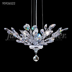Florale Collection 4 Light Dual Mount Pendant Crystal Chandelier Ceiling Light by James R. Moder