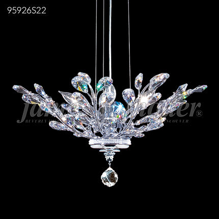 Florale Collection 4 Light Dual Mount Pendant Crystal Chandelier Ceiling Light by James R. Moder