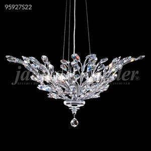Florale Collection Pendant 5 Light Crystal Chandelier Ceiling Light by James R. Moder