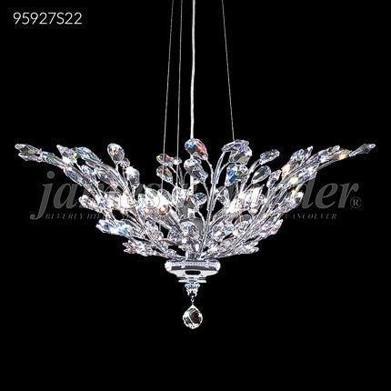 Florale Collection Pendant 5 Light Crystal Chandelier Ceiling Light by James R. Moder