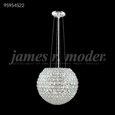 Sun Sphere 8 Light Crystal Chandelier Contemporary Ceiling Light by James R. Moder