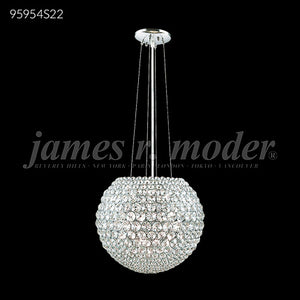 Sun Sphere 8 Light Crystal Chandelier Contemporary Ceiling Light by James R. Moder