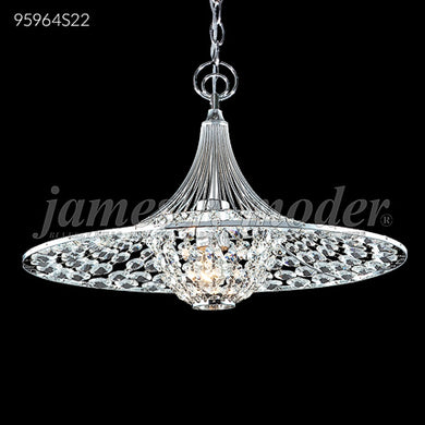 Contemporary Pendant Crystal Chandelier Ceiling Light by James R. Moder