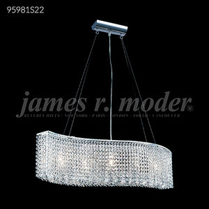 Fashionable Broadway Wave Crystal Chandelier Ceiling Light by James R. Moder