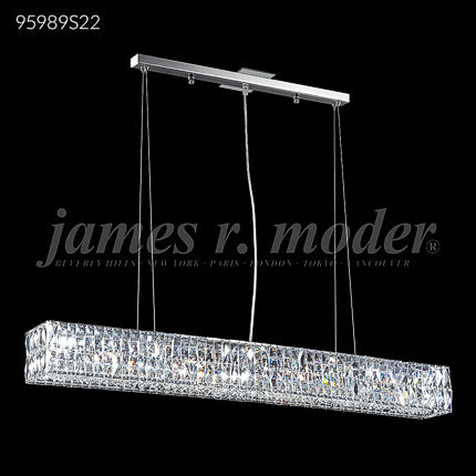 Contemporary 5 Light Crystal Chandelier Ceiling Light by James R. Moder