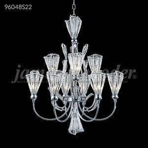Jewelry Collection 9 Light Crystal Chandelier Ceiling Light by James R. Moder