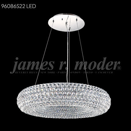 Contemporary 10 Light Crystal Chandelier Ceiling Light by James R. Moder