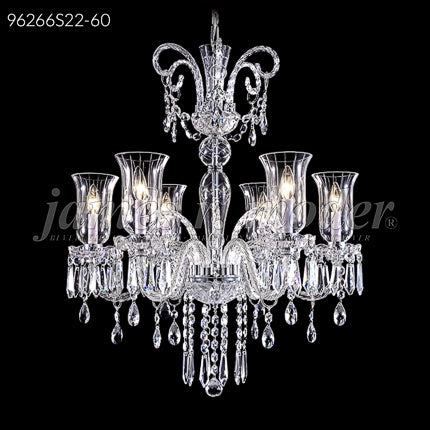 Venetian 6 Light Crystal Chandelier Ceiling Light by James R. Moder