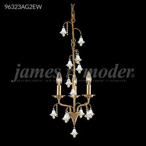 Murano Collection 3 Light Pendant Crystal Chandelier Ceiling Light by James R. Moder